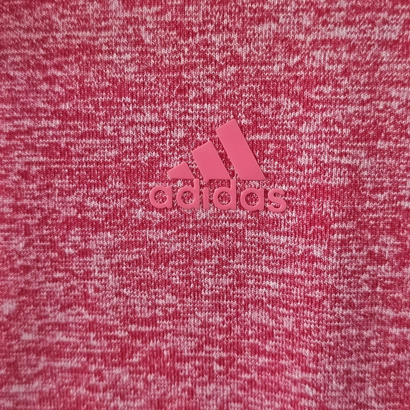 Adidas Heather Pink Short Sleeve Warm Neck Athletic Pullover Size Medium - Picture 2 of 13